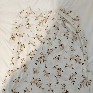 MELLODAY Floral Print Blouse - White and Pink